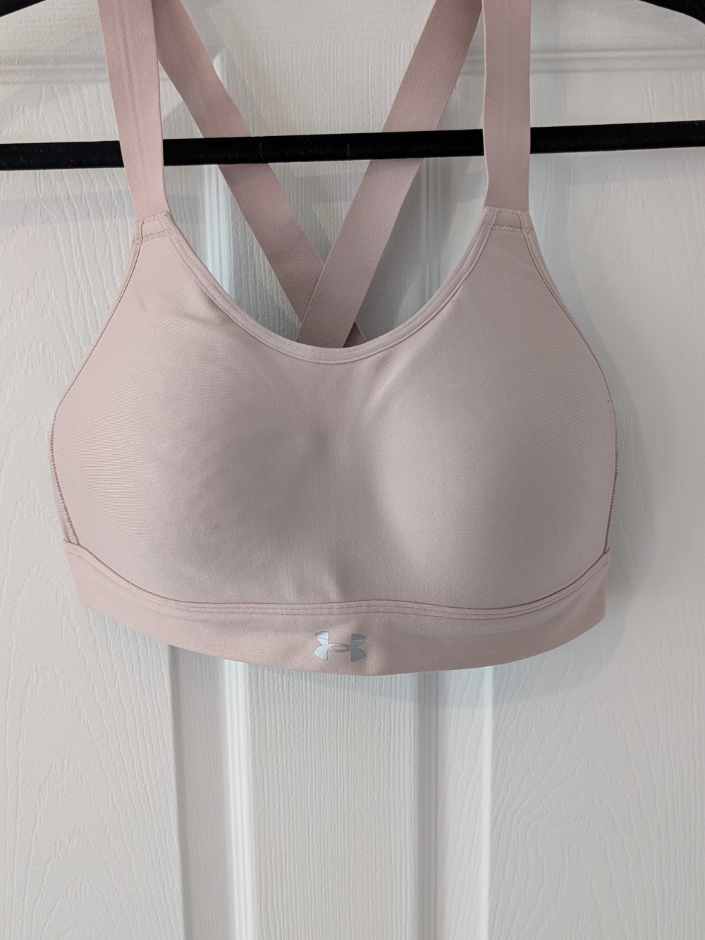 Under Armour Pale Blush Cross-Back Sports Bra
